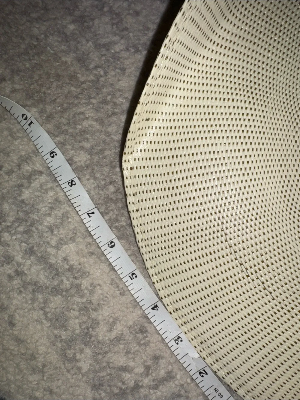 Ariat Cream Straw Hat with Brown Trim and Gold Logo